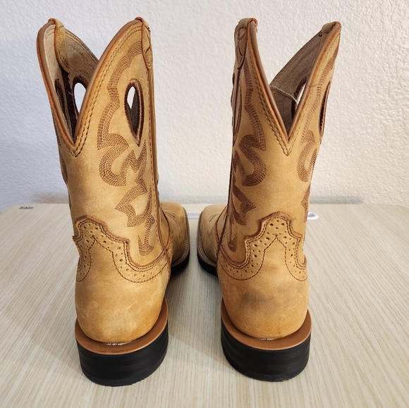 Twisted X Ladies 9" Ruff Stock Honey & Honey Boots (6.5B) - Picture 3 of 5
